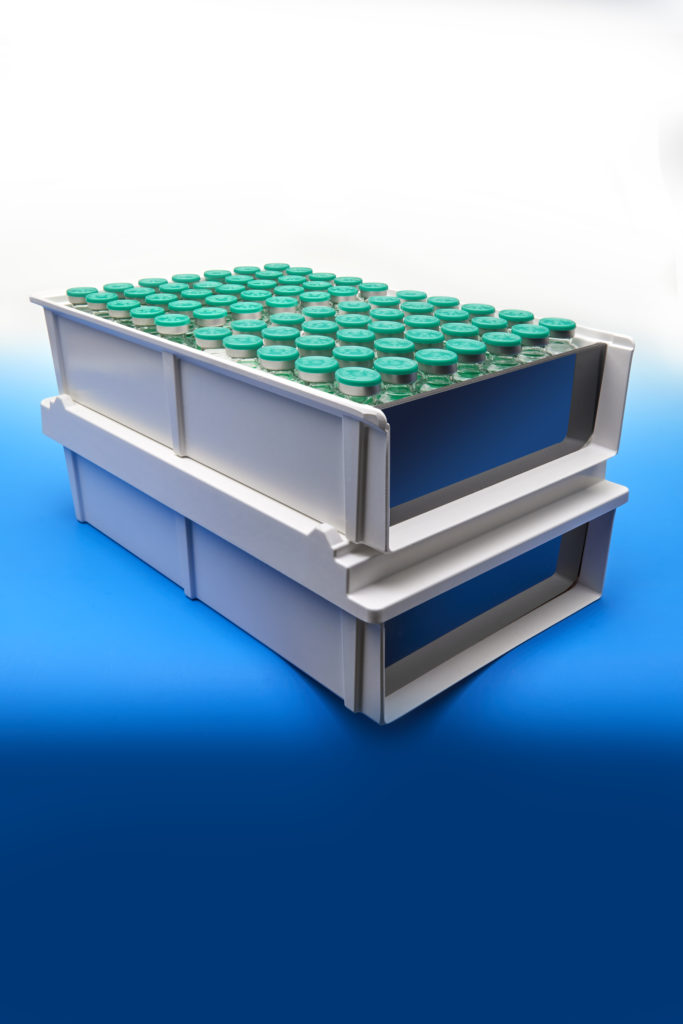MFG composite plastic Vial Trays have the following features